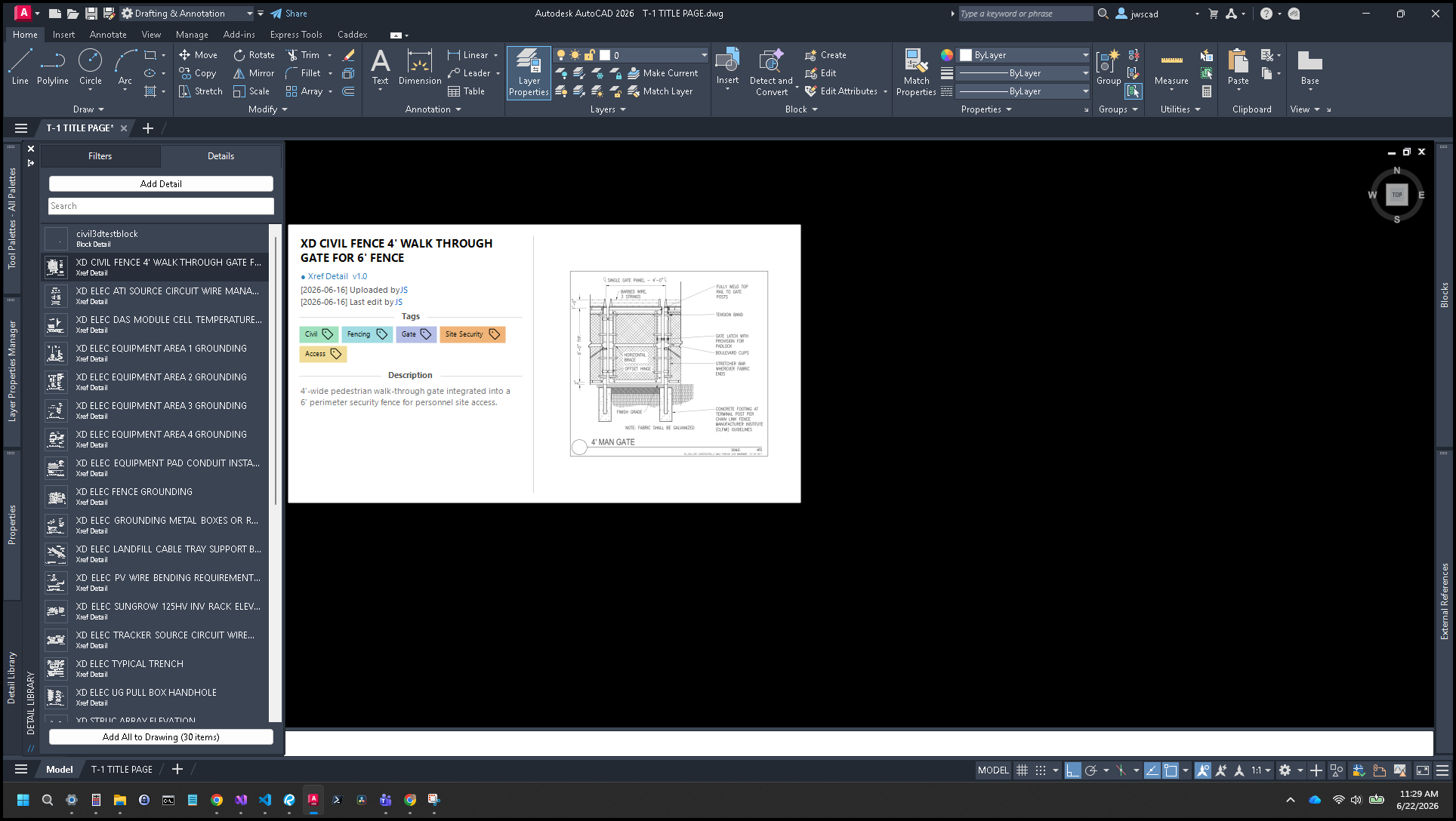 The centralized Caddex detail library browser with preview thumbnails.
